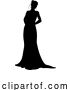 Vector Illustration of Bride Bridal Wedding Dress Silhouette Lady Design by AtStockIllustration