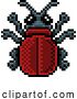 Vector Illustration of Bug Beetle Insect Pixel Art Video Game 8 Bit Icon by AtStockIllustration