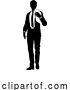 Vector Illustration of Business People Guy with Clipboard Silhouette by AtStockIllustration