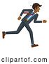 Vector Illustration of Businessman Stress Pressure Tired Running Concept by AtStockIllustration