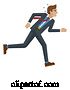 Vector Illustration of Businessman Stress Pressure Tired Running Concept by AtStockIllustration