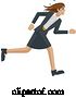 Vector Illustration of Businesswoman Stress Tired Running Concept by AtStockIllustration