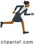 Vector Illustration of Businesswoman Stress Tired Running Race Concept by AtStockIllustration