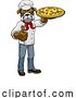 Vector Illustration of Cartoon Bulldog Pizza Chef Restaurant Mascot by AtStockIllustration