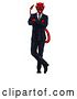 Vector Illustration of Cartoon Business Man Evil Devil in Suit by AtStockIllustration