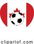 Vector Illustration of Cartoon Canada Canadian Flag Soccer Football Heart by AtStockIllustration