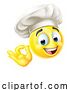 Vector Illustration of Cartoon Chef Emoticon Cook Face by AtStockIllustration