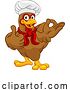 Vector Illustration of Cartoon Chicken Chef Rooster Cockerel Thumbs up Perfect by AtStockIllustration