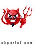 Vector Illustration of Cartoon Devil Emoji Emoticon Guy Face Icon Mascot by AtStockIllustration