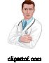 Vector Illustration of Cartoon Doctor Medical Healthcare Professional Character by AtStockIllustration