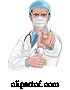 Vector Illustration of Cartoon Doctor Wants or Needs You Pointing Medical Concept by AtStockIllustration