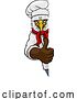 Vector Illustration of Cartoon Eagle Chef Mascot Sign Character by AtStockIllustration