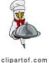 Vector Illustration of Cartoon Eagle Chef Mascot Sign Character by AtStockIllustration