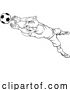 Vector Illustration of Cartoon Elephant Soccer Football Player Sports Mascot by AtStockIllustration