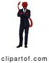 Vector Illustration of Cartoon Evil Devil Business Man in Suit by AtStockIllustration