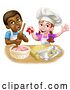 Vector Illustration of Cartoon Girl and Boy Child Chef Cook Children by AtStockIllustration