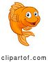 Vector Illustration of Cartoon Gold Fish or Goldfish Character by AtStockIllustration