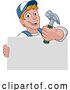 Vector Illustration of Cartoon Hammer Carpenter Construction Builder Handyman by AtStockIllustration