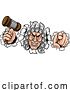 Vector Illustration of Cartoon Judge Character by AtStockIllustration