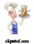 Vector Illustration of Cartoon Kebab Mascot Chef by AtStockIllustration