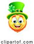 Vector Illustration of Cartoon Leprechaun Emoticon Emoji Face Icon by AtStockIllustration