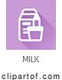 Vector Illustration of Cartoon Milk Dairy Lactose Carton Glass Food Allergy Icon by AtStockIllustration