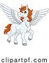 Vector Illustration of Cartoon Pegasus Wings Horse Animal by AtStockIllustration