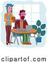 Vector Illustration of Cartoon People Working Business Illustration Office Scene by AtStockIllustration