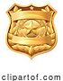 Vector Illustration of Cartoon Police Military Badge Star Shield Sheriff Crest by AtStockIllustration