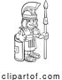 Vector Illustration of Cartoon Roman Soldier Character by AtStockIllustration