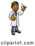 Vector Illustration of Cartoon Scientist Holding Test Tube by AtStockIllustration