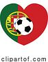 Vector Illustration of Cartoon Spain Spanish Flag Soccer Football Heart by AtStockIllustration