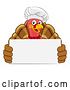 Vector Illustration of Cartoon Turkey Chef Thanksgiving or Christmas Cartoon by AtStockIllustration