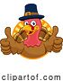 Vector Illustration of Cartoon Turkey Pilgrim Hat Thanksgiving Character by AtStockIllustration