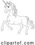 Vector Illustration of Cartoon Unicorn Horn Horse Animal Mascot from Myth by AtStockIllustration