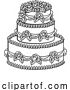 Vector Illustration of Cartoon Wedding Tiered Cake Food Illustration by AtStockIllustration