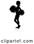 Vector Illustration of Cheerleader Pom Poms Silhouette by AtStockIllustration