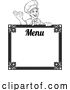 Vector Illustration of Chef Cook Baker Guy Menu Sign Background by AtStockIllustration