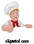 Vector Illustration of Chef Cook Baker Thumbs up Character by AtStockIllustration