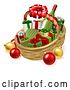 Vector Illustration of Christmas Hamper Gift Basket by AtStockIllustration