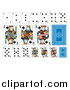 Vector Illustration of Club Suit Playing Cards by AtStockIllustration