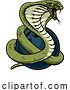 Vector Illustration of Cobra Snake Bowling Ball Animal Sports Team Mascot by AtStockIllustration