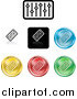 Vector Illustration of Colored Equalizer Icon Buttons by AtStockIllustration