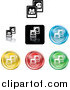 Vector Illustration of Colored Picture Icon Buttons by AtStockIllustration