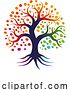 Vector Illustration of Colorful Rainbow Tree by AtStockIllustration