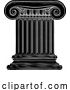 Vector Illustration of Column Pillar from Roman or Greek Temple Woodcut by AtStockIllustration