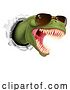 Vector Illustration of Cool Dinosaur Wearing Shades Sunglasses by AtStockIllustration