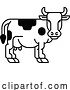 Vector Illustration of Cow Sign Label Icon Concept by AtStockIllustration