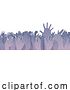 Vector Illustration of Crowd Audience Group Silhouette Party Hands up by AtStockIllustration