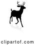 Vector Illustration of Deer Animal Silhouette, on a White Background by AtStockIllustration